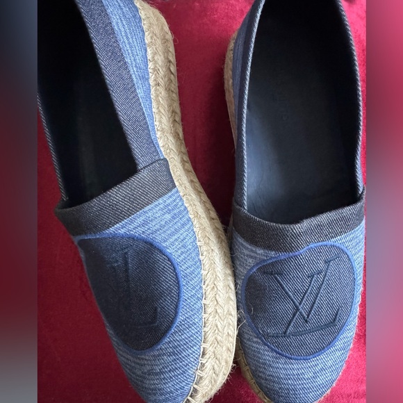 Louis Vuitton Shoes - Louis Vuitton 💯 Authentic Espadrilles Navy Blue size 40 with dust bags